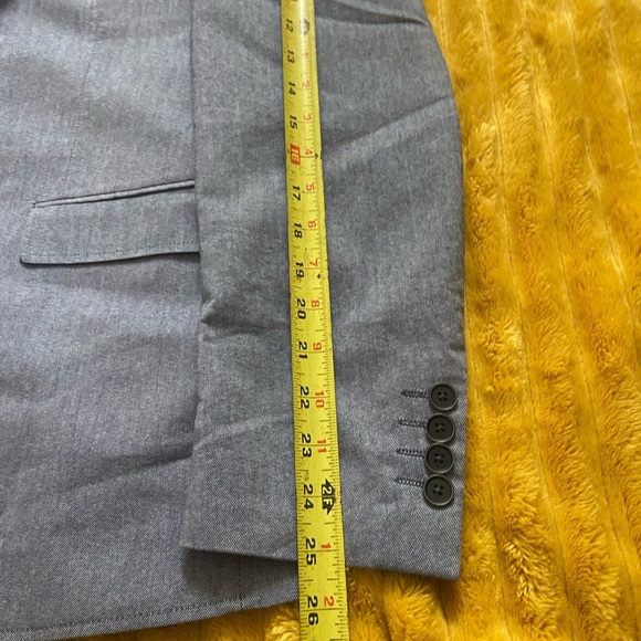 Men’s Grey Blue Blazer One Button Cotton Polyester Sport Coat Le Chateau - Picture 4 of 9
